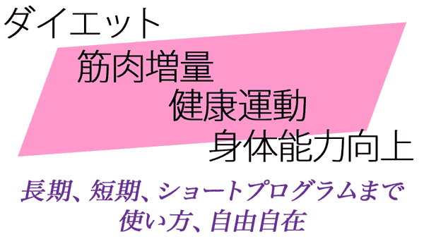 長期から短期、ショートプログラムまで目的で選べる安心システム